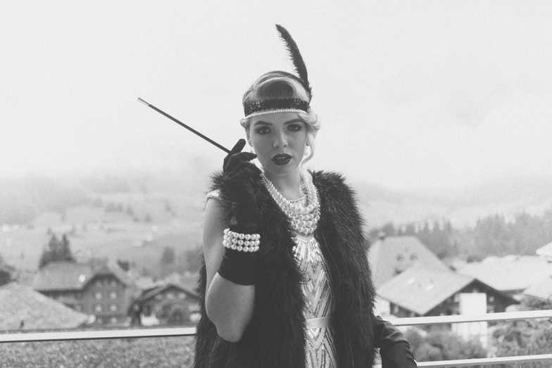 Elegant Woman in Flapper Attire